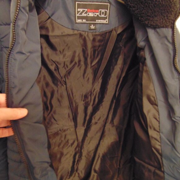 Brand New Below Zero Women Puffer Jacket &Hood, Tag Small, Fit XSMALL, Navy Blue - Picture 8 of 14
